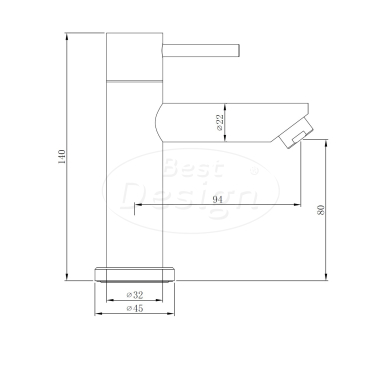 "Ore-Resol" toiletkraan RVS-304 - Artikelnr.: 4001550