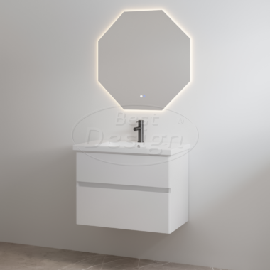 Badkamermeubelset "Quick" Glans-wit onderkast + Glans-wit wastafel 65cm - Artikelnr.: 4005480