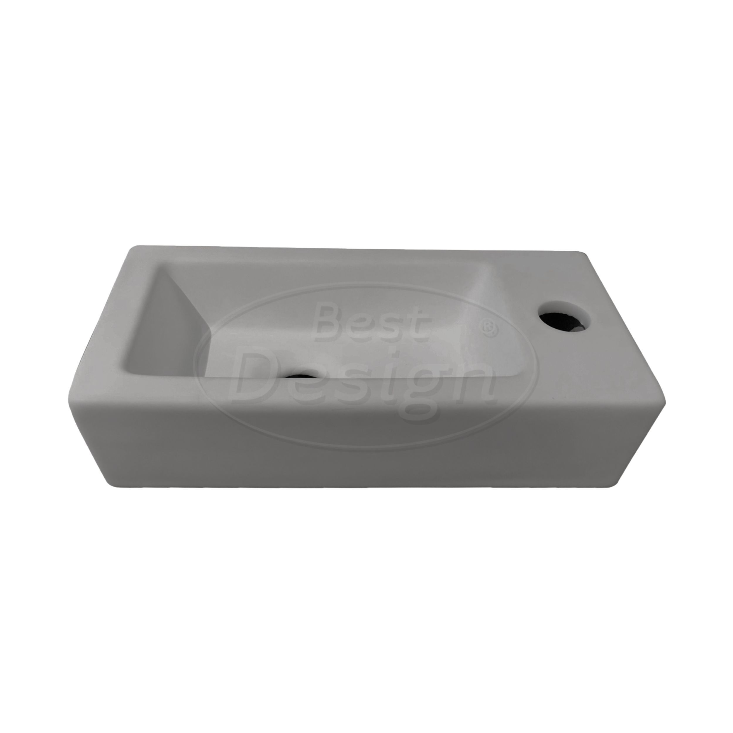 "Farnetta" fontein Rechts 37x18x9cm mat-grijs - Artikelnr.: 4006080