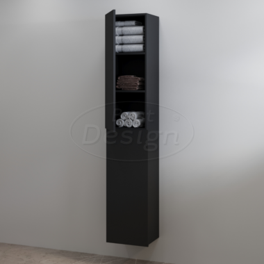 "Blanco-Black" hoge kolomkast L&R 35x180 cm Mat-Zwart - Artikelnr.: 4007360