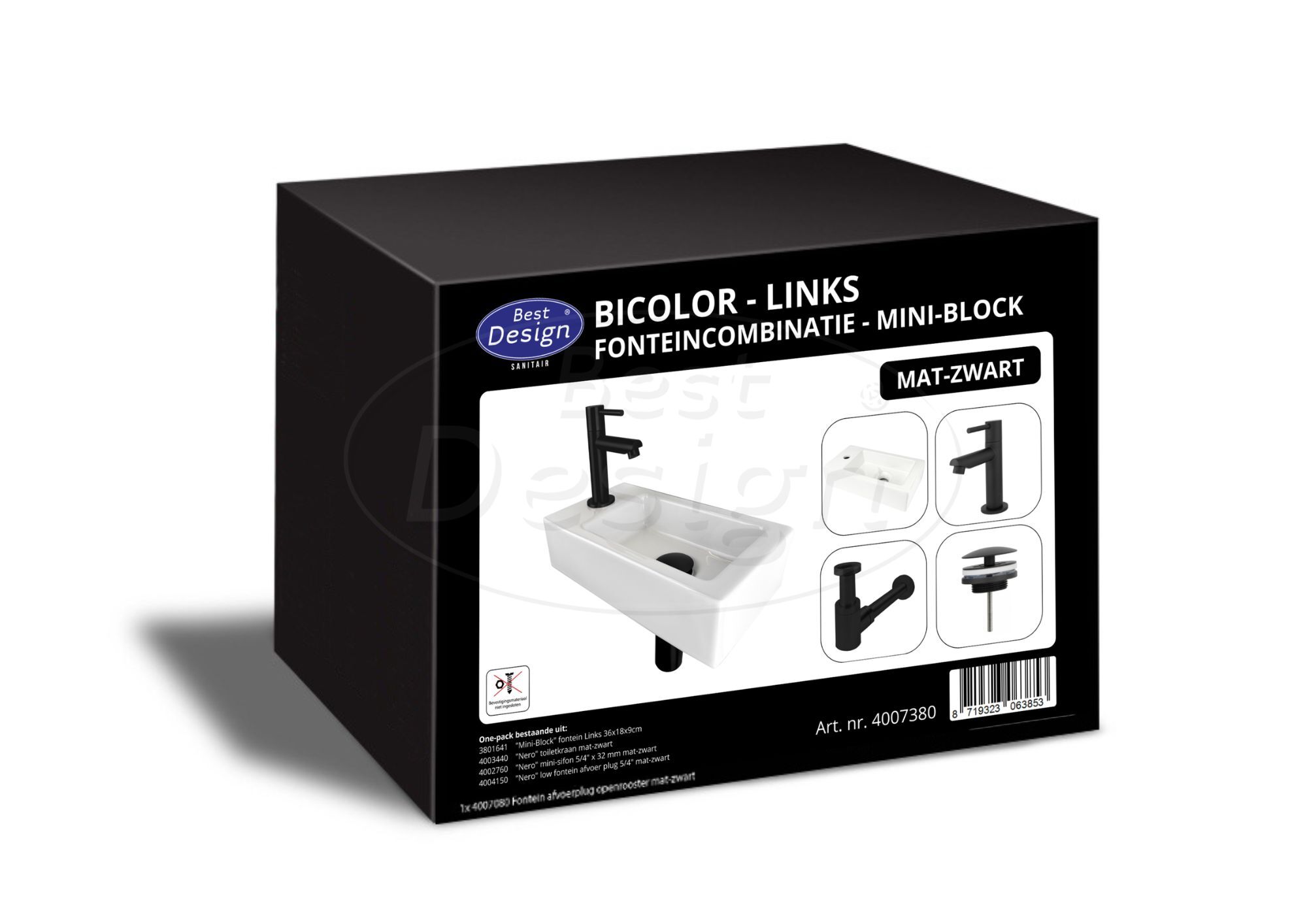 "One Pack" fonteincombinatie-Bicolor "Mini-Block Links" - Artikelnr.: 4007380