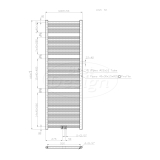 "Zero-White" radiator Wit 1269 W 1800x600mm - Artikelnr.: 3860090