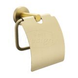 "Nancy" toiletrolhouder met klep mat-goud - Artikelnr.: 4009750