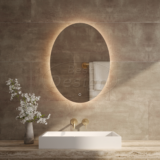 "Divo-60" ovale spiegel incl. led verlichting B=60 x H=80cm - Artikelnr.: 4010180