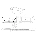 Semi-Vrijstaand-Bad "Borgh" Just-Solid 180x85x55cm - Artikelnr.: 4010280