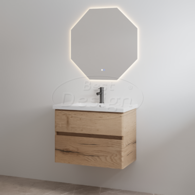 Badkamermeubelset "Quick" Halifax onderkast + Glans-wit wastafel 65cm - Artikelnr.: 4015340
