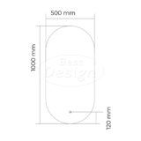 "Seldy" ovale spiegel incl. led verlichting B=50 cm x H=100 cm - Artikelnr.: 4015640