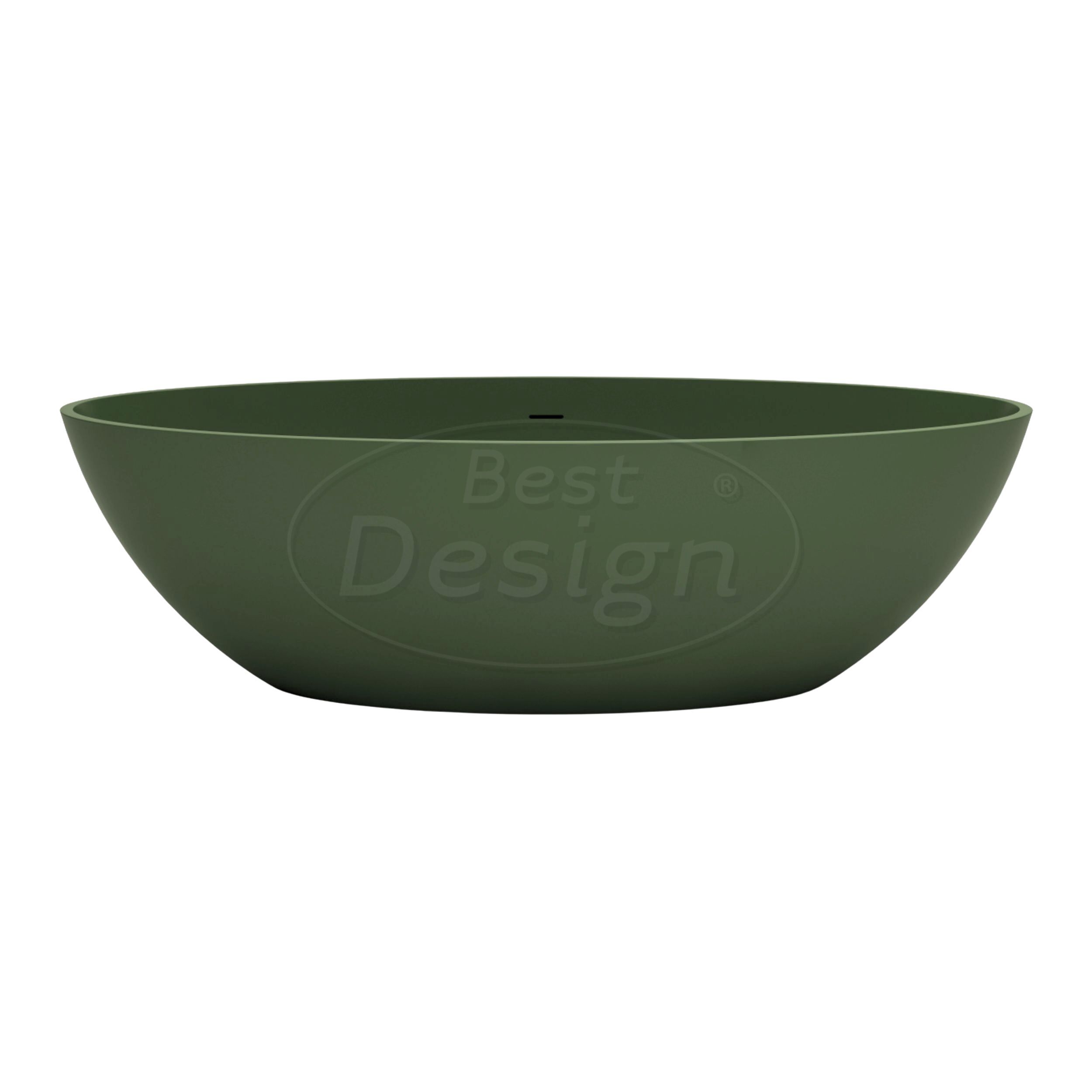 "New-Stone" vrijstaand bad "Just-Solid" 180x85x52cm Army green - Artikelnr.: 4016250
