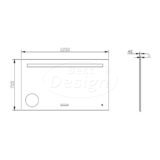 Spiegel "Linet" incl. klok & vergroting B=120 x H=70cm - Artikelnr.: 4007510
