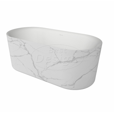 "Bianco-Marble" vrijstaand bad 179x85x60cm - Artikelnr.: 4016530