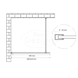 'Dalis-600-Nero' inloopdouche NANO 8mm glas mat-zwart - Artikelnr.: 4015150