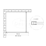 'Dalis-800-White' inloopdouche NANO 8mm glas mat-wit - Artikelnr.: 4015090