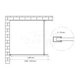 'Dalis-1200-White' inloopdouche NANO 8mm glas mat-wit - Artikelnr.: 4015130