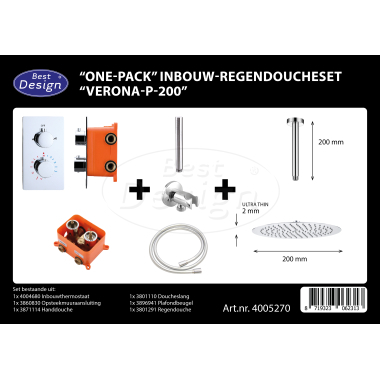 "One-Pack" inbouw-regendoucheset "Verona-P-200" - Artikelnr.: 4005270