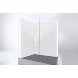 'Dalis-1400-White' inloopdouche NANO 8mm glas mat-wit - Artikelnr.: 4016950