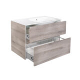 "Splash-Grey-Greeploos" meubel onderkast 2 laden zonder wastafel 80cm - Artikelnr.: 4014610