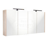 "Happy-Halifax" MDF spiegelkast + 2 x verlichting 120x60cm - Artikelnr.: 4014660