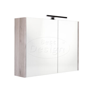 "Happy-Grey" MDF spiegelkast + verlichting 80x60cm - Artikelnr.: 4014720