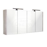 "Happy-Grey" MDF spiegelkast + 2 x verlichting 120x60cm - Artikelnr.: 4014740