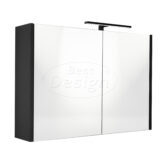 "Happy-Black" MDF spiegelkast + verlichting 100x60cm - Artikelnr.: 4014690