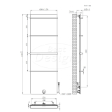 "Brenner-White" Elektrische radiator mat-wit 1200W 1800x600mm - Artikelnr.: 4016090