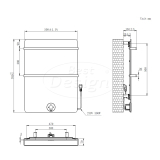 "Brenner-White" Elektrische radiator mat-wit 300W 700x500mm - Artikelnr.: 4016200