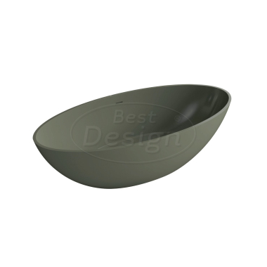 "New-Stone" vrijstaand bad "Just-Solid" 180x85x52cm Army green - Artikelnr.: 4016250