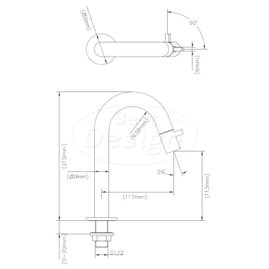 "Nero-Folo" toiletkraan mat-zwart - Artikelnr.: 4005540