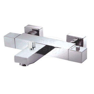 Chrome "Square" vierkante badthermostaat (opbouw) - Artikelnr.: 3815060