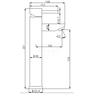 Chrome "Mitte" Hoge wastafelmengkraan - Artikelnr.: 4004610