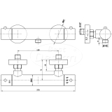 "Ore-Sign-Mo" opbouw douchethermostaat RVS-304 - Artikelnr.: 4000280