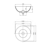 "Rondy" opbouw-waskom "Just-Solid" 38 cm - Artikelnr.: 4001320