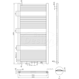 "Zero-White" radiator Wit 729 W 1200x600mm - Artikelnr.: 3860080
