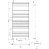 "Zero-Black" radiator Zwart 729 W 1200x600mm - Artikelnr.: 4008780