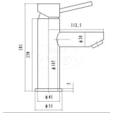 Chrome "Maximal" wastafelmengkraan - Artikelnr.: 3801000