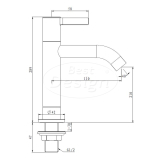 Chrome "High-Zine" hoge toiletkraan - Artikelnr.: 4003620