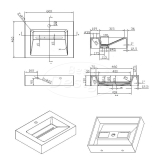 "Indoor" wastafel "Just-Solid" 60x46x13cm - Artikelnr.: 4001270