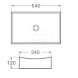 "App" opbouw wastafel 54x34x12 cm - Artikelnr.: 4000320