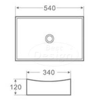 "App" opbouw wastafel 54x34x12 cm - Artikelnr.: 4000320