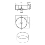 "Knock" opbouw-waskom "Just-Solid" 40cm - Artikelnr.: 4003280