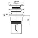 "Laag" clic-waste z/overloop 5/4" - Artikelnr.: 3870240