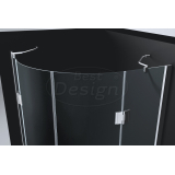 "Erico" 1/4 rond cabine met 2 deuren 100x100x192cm NANO glas 8mm - Artikelnr.: 3875250