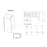 "Erico 900" inloopdouche 87-89 cm NANO 8mm glas - Artikelnr.: 3880000