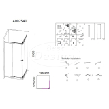 "Project" douche hoekinstap 80x80x190cm glas 5mm - Artikelnr.: 4002540