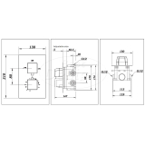 "One pack" inbouw-regendoucheset & Inb.box "Piazza vierkant M-300x300" - Artikelnr.: 4006840
