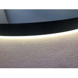 Nero "Venetië" ronde spiegel incl.led verlichting Ø100cm mat-zwart - Artikelnr.: 4007960