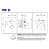 "Nancy" inbouwthermostaat & inb.box 2-weg 1/2" mat-goud - Artikelnr.: 4008250