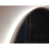 White "Venetië-Thin" ronde spiegel incl. led verlichting Ø80cm mat-wit - Artikelnr.: 4009310