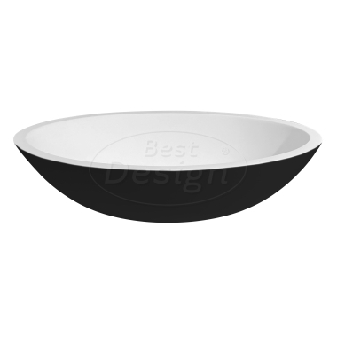 "Epona" Bicolor zwart/wit opbouw-waskom "Just-Solid" 52 cm - Artikelnr.: 4009980