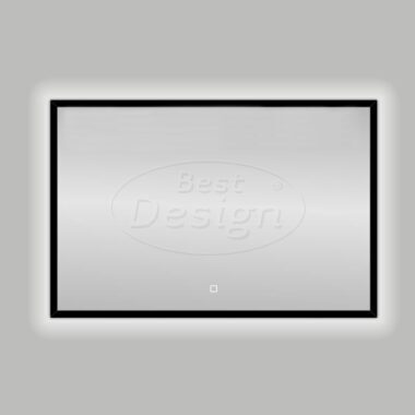 Nero "Black-Solaro" LED spiegel B=100cm x H=80cm mat-zwart - Artikelnr.: 4010220